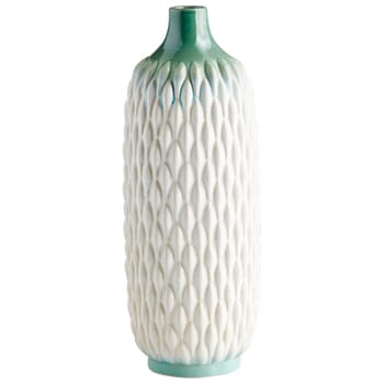 Cyan Design Large Verdant Sea Vase in Green And White Glaze