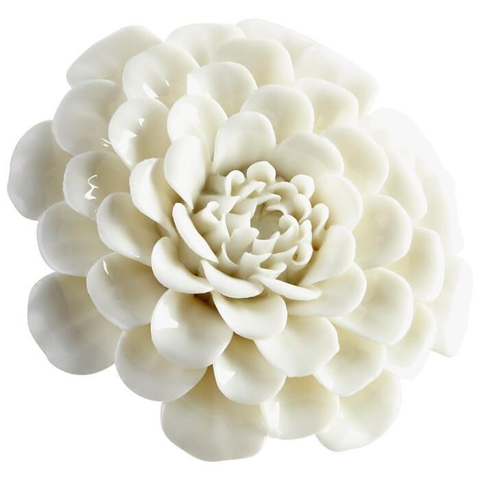 Cyan Design Flourishing Flwrs Wl Deco in Off White Glaze Cyan Design Flourishing Flwrs Wl Deco in Off White Glaze