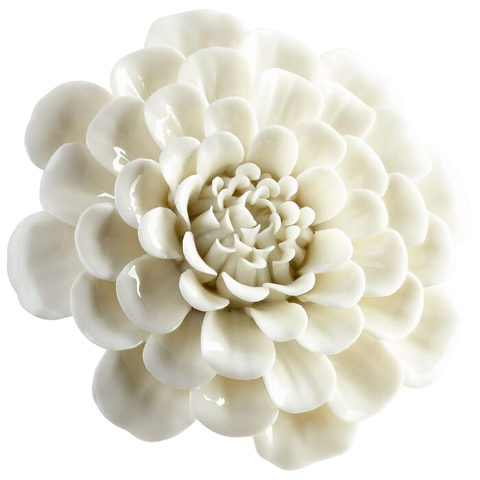 Cyan Design Flourishing Flwrs Wl Deco in Off White Glaze Cyan Design Flourishing Flwrs Wl Deco in Off White Glaze