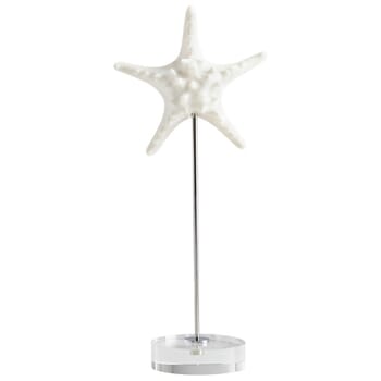 Cyan Design Asterina Sculpture in White And Polished Nickel