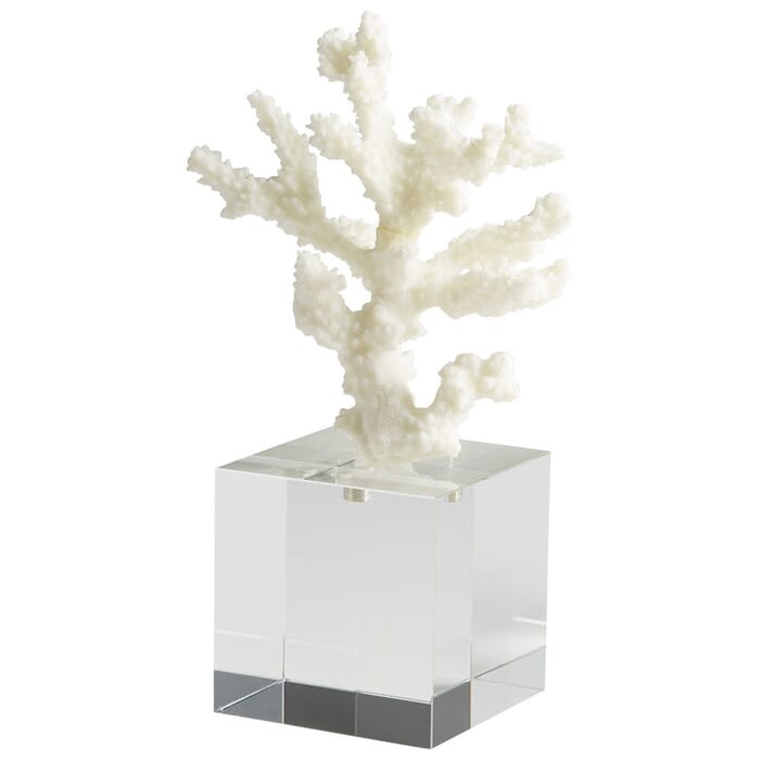 Cyan Design Cordelia Sculpture in White And Clear Cyan Design Cordelia Sculpture in White And Clear