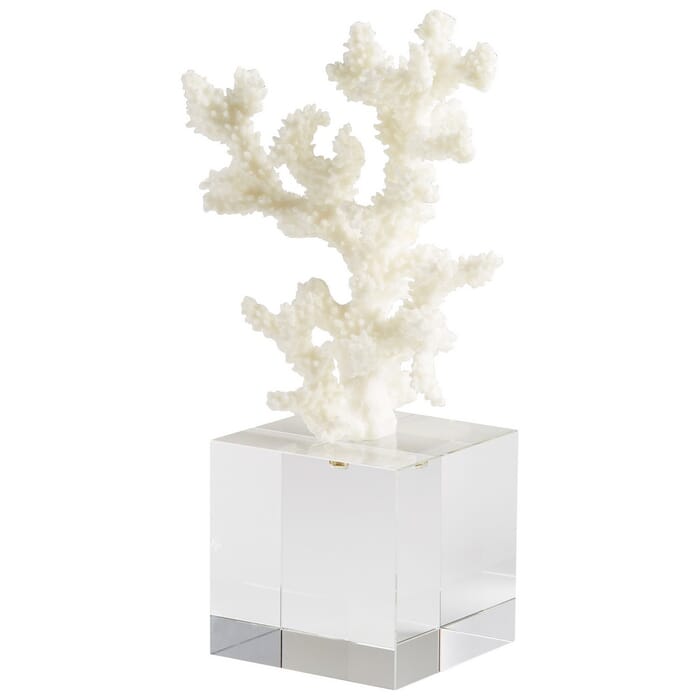 Cyan Design Cordelia Sculpture in White And Clear Cyan Design Cordelia Sculpture in White And Clear