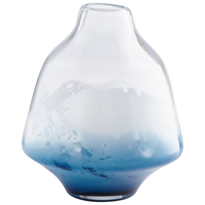 Cyan Design Small Water Dance Vase in Clear And Cobalt Cyan Design Small Water Dance Vase in Clear And Cobalt