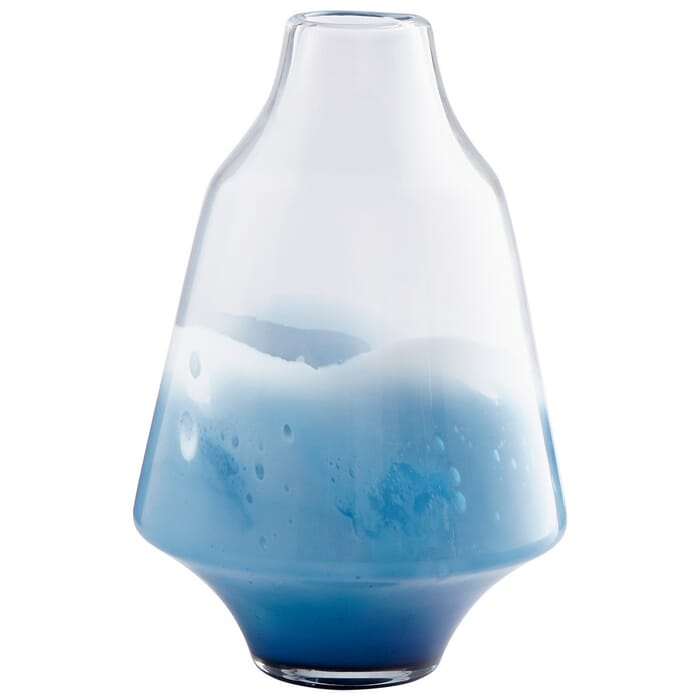 Cyan Design Large Water Dance Vase in Clear And Cobalt Cyan Design Large Water Dance Vase in Clear And Cobalt
