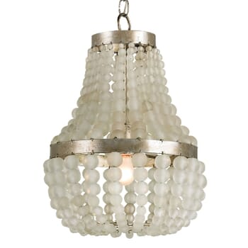 Currey & Company 18" Chanteuse Petit Chandelier in Silver Granello