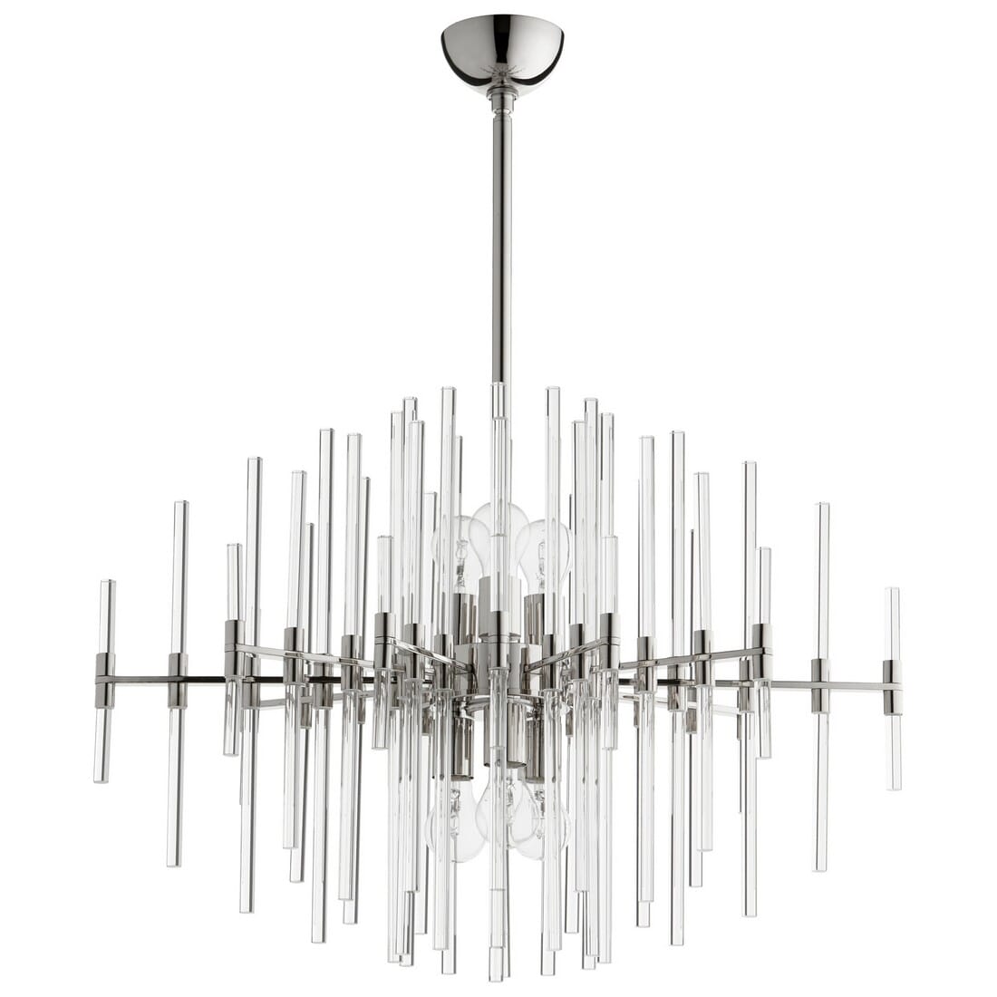 Quebec 6-Light 31" Pendant Light in Polished Nickel