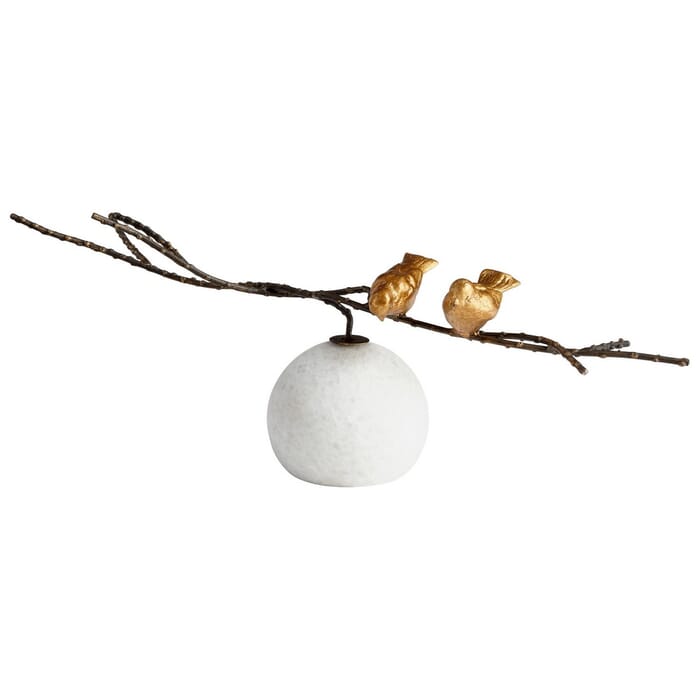 Cyan Design Gold Finches Sculpture in Old World And Gold Cyan Design Gold Finches Sculpture in Old World And Gold