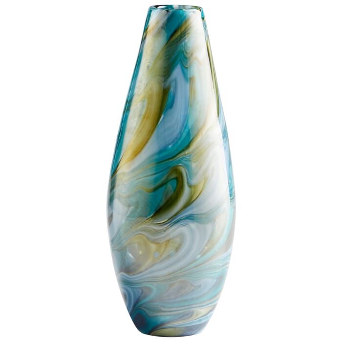 Cyan Design Small Chalcedony Vase in Multi Colored Blue Cyan Design Small Chalcedony Vase in Multi Colored Blue
