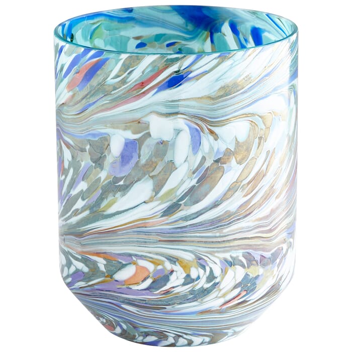 Cyan Design Large Round Wanaka Vase in Jade Mosiac Cyan Design Large Round Wanaka Vase in Jade Mosiac