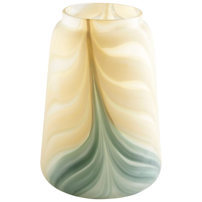 Cyan Design Medium Hearts Of Palm Vase in Yellow And Green Cyan Design Medium Hearts Of Palm Vase in Yellow And Green