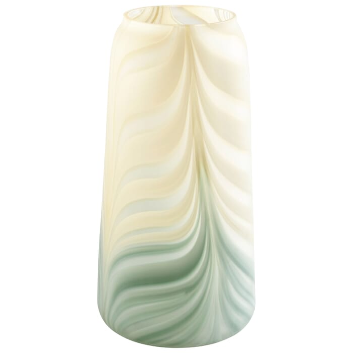 Cyan Design Large Hearts Of Palm Vase in Yellow And Green Cyan Design Large Hearts Of Palm Vase in Yellow And Green