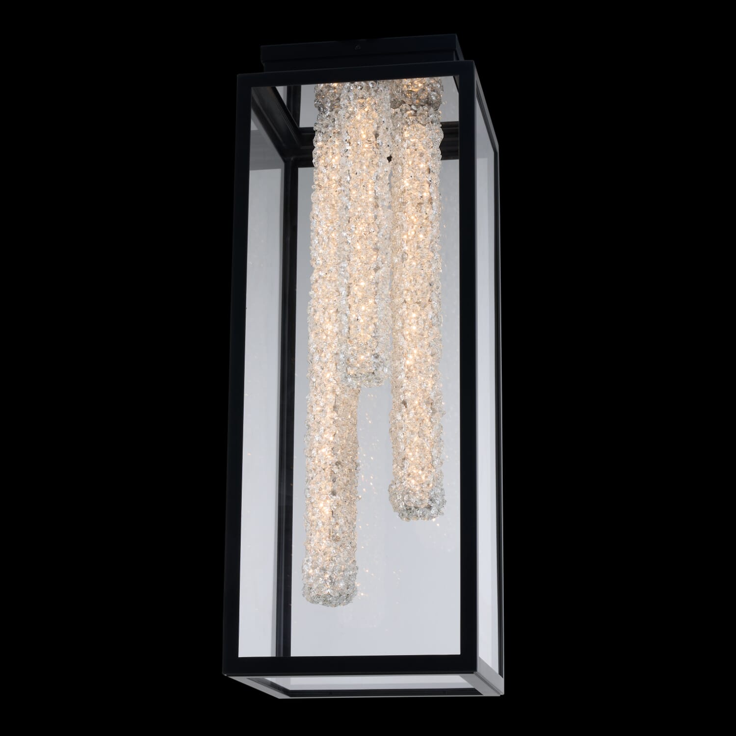 Matte Black LED Outdoor Flush Mount from the Lina Esterno Collection