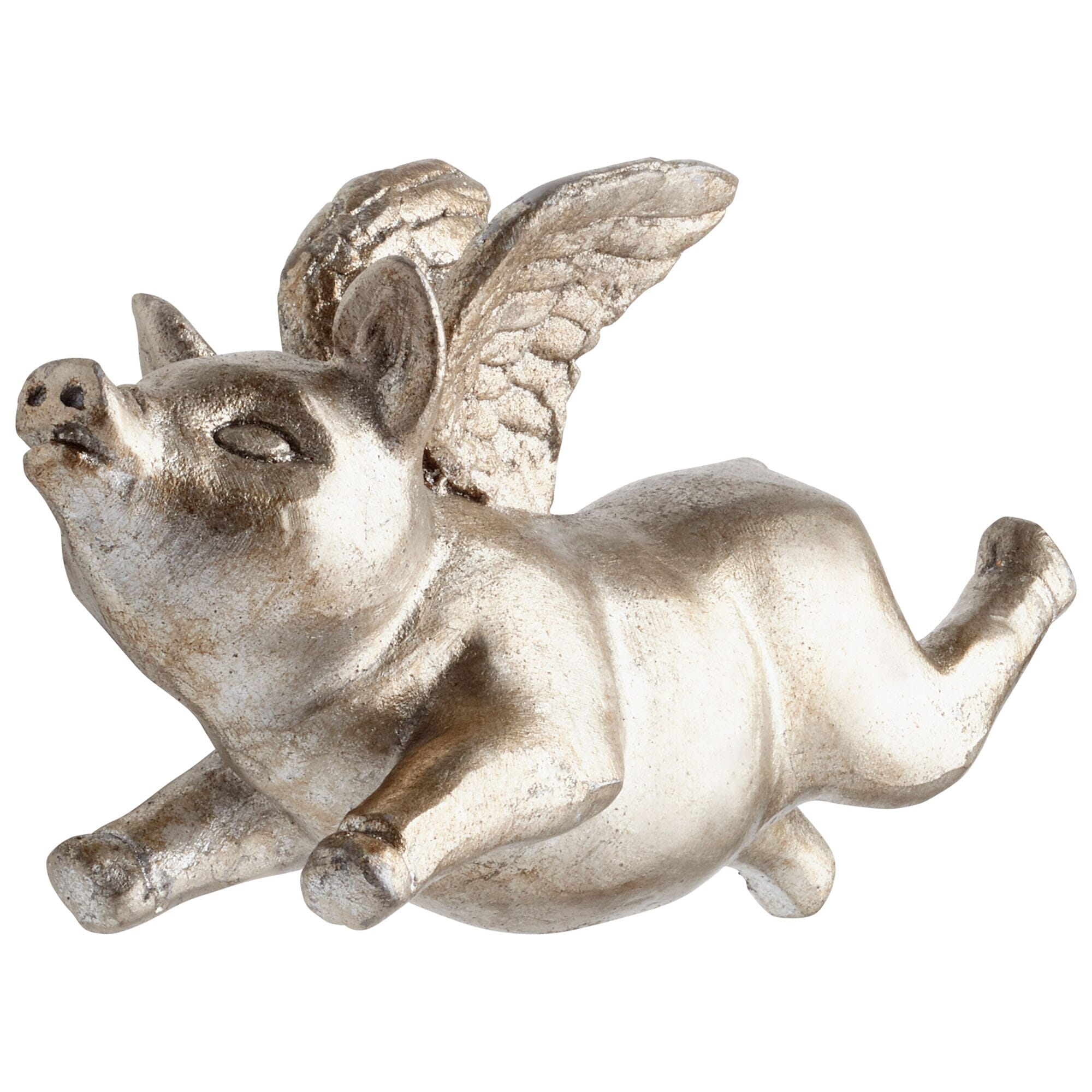 Porco Volante Wall Decor in Silver Leaf