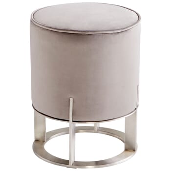 Cyan Design Mr. Winston Ottoman in Brushed Stainless Steel