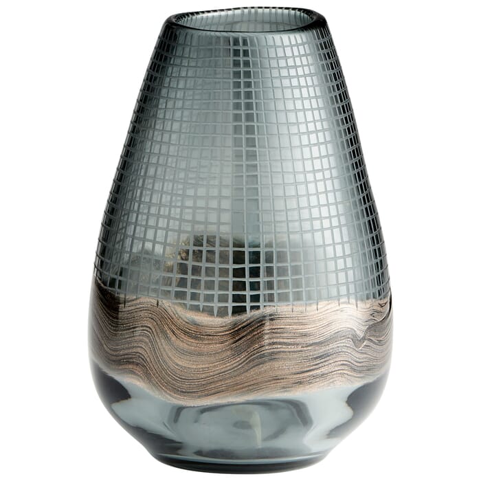 Cyan Design Large Axiom Vase in Clear And Glitter Gold Cyan Design Large Axiom Vase in Clear And Glitter Gold