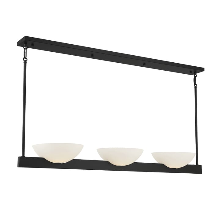 Savoy House Fallon 3-Light Linear Chandelier in Matte Black Savoy House Fallon 3-Light Linear Chandelier in Matte Black