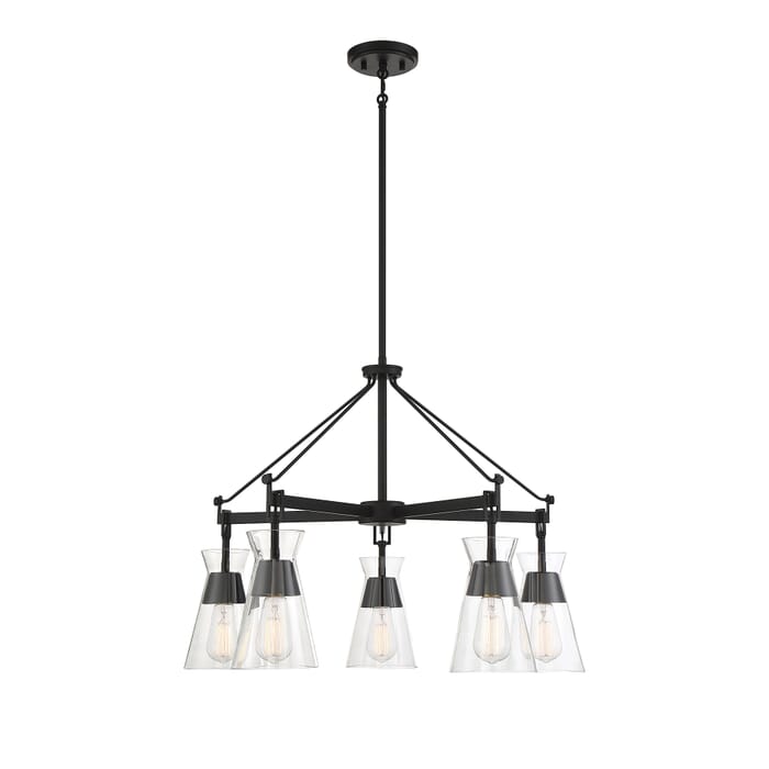 Savoy House Lakewood 5-Light Chandelier in Matte Black Savoy House Lakewood 5-Light Chandelier in Matte Black
