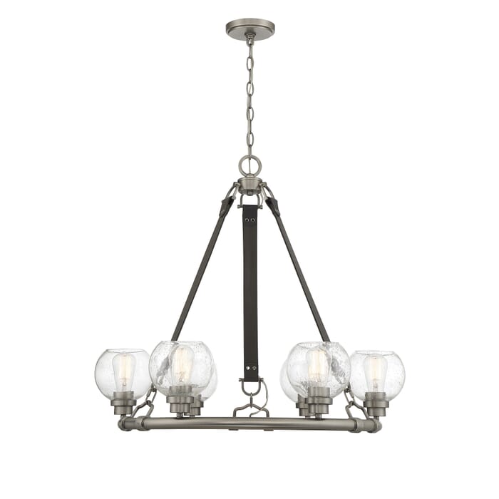 Savoy House Bozeman 6-Light Chandelier in Antique Nickel Savoy House Bozeman 6-Light Chandelier in Antique Nickel