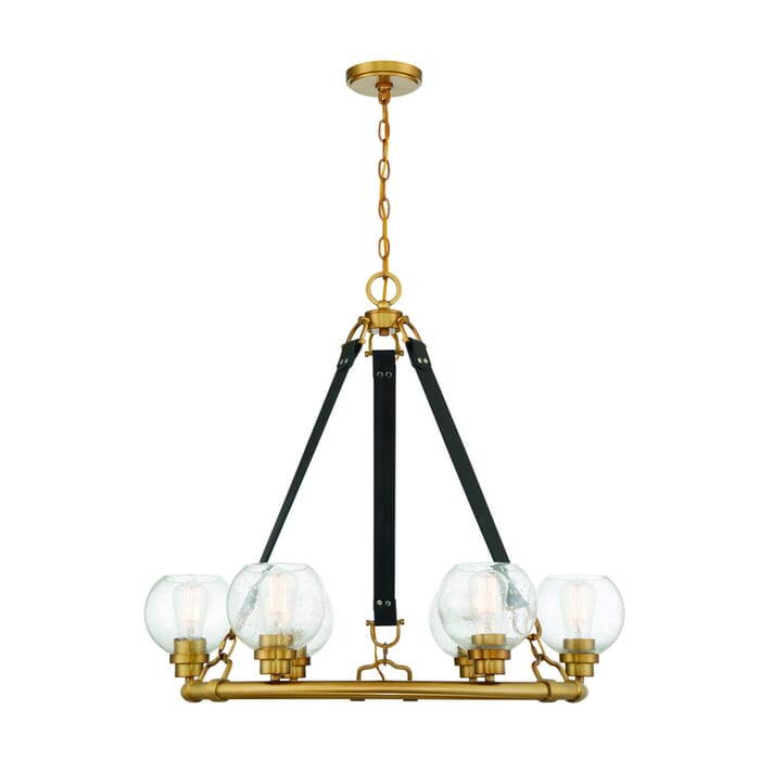 Savoy House Bozeman 6-Light Chandelier in Warm Brass Savoy House Bozeman 6-Light Chandelier in Warm Brass