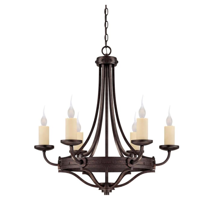 Savoy House Elba 6-Light Chandelier in Oiled Copper Savoy House Elba 6-Light Chandelier in Oiled Copper