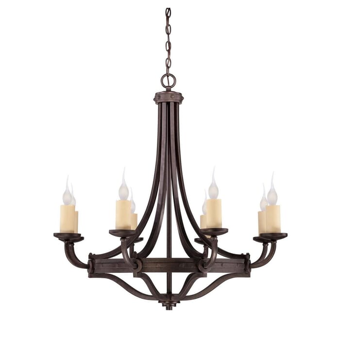 Savoy House Elba 8-Light Chandelier in Oiled Copper Savoy House Elba 8-Light Chandelier in Oiled Copper