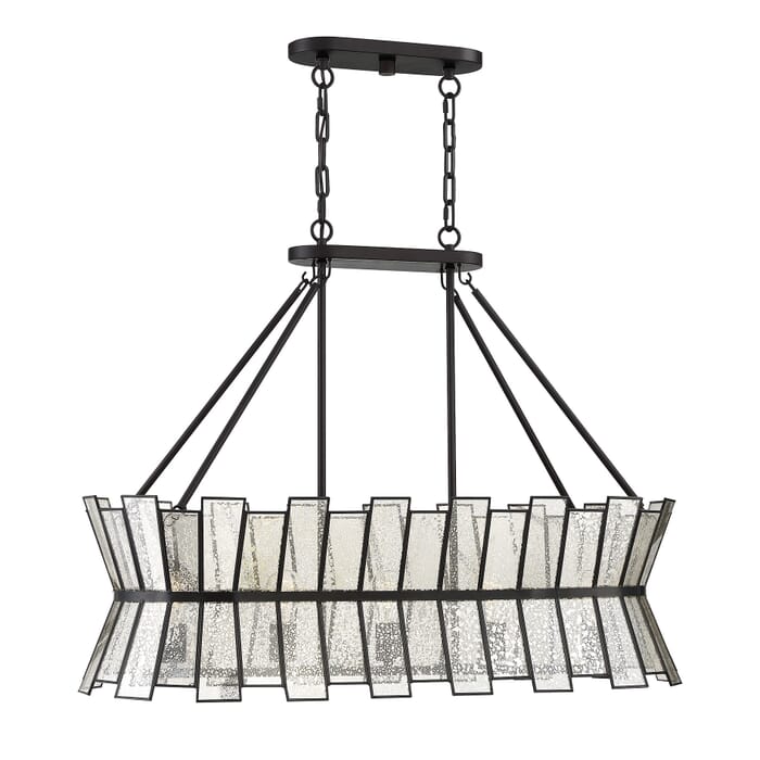 Savoy House Chapelle 5-Light Linear Chandelier in English Bronze Savoy House Chapelle 5-Light Linear Chandelier in English Bronze