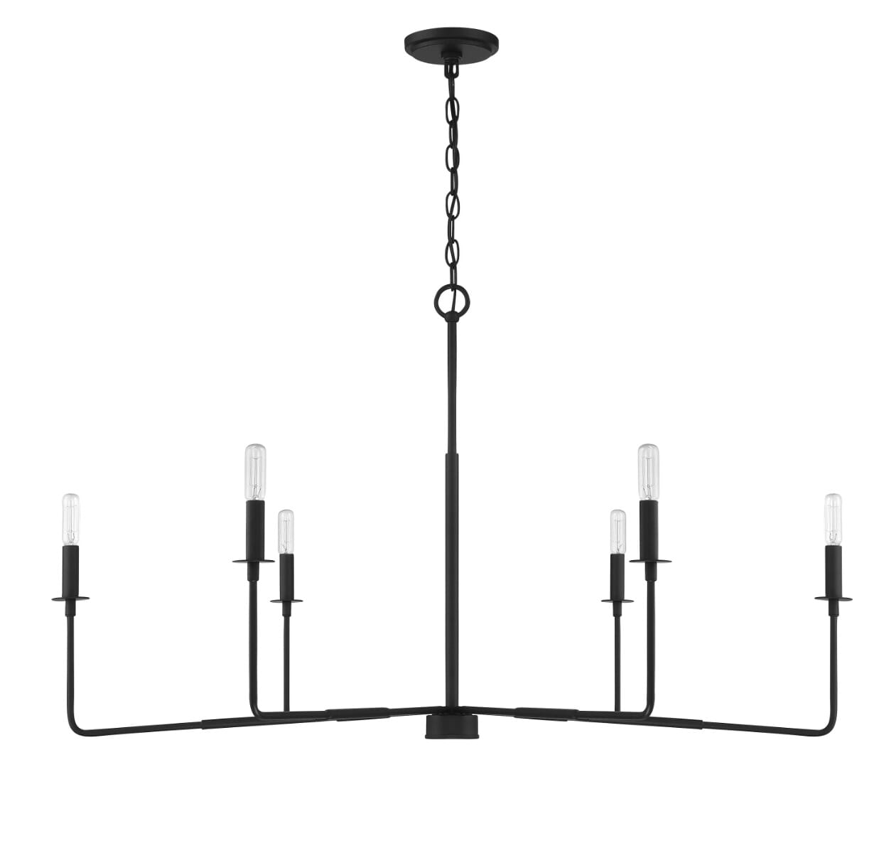 Photos - Chandelier / Lamp SAVOY House House Salerno 6-Light Chandelier in Matte Black - 1-2221-6-89 1-2221-6-89