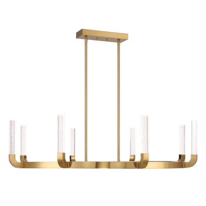 Del Mar 8-Light LED Chandelier in Warm Brass by Breegan Jane Del Mar 8-Light LED Chandelier in Warm Brass by Breegan Jane