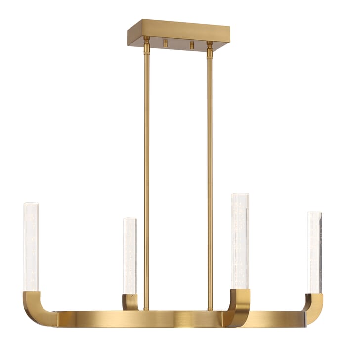 Del Mar 4-Light LED Chandelier in Warm Brass by Breegan Jane Del Mar 4-Light LED Chandelier in Warm Brass by Breegan Jane