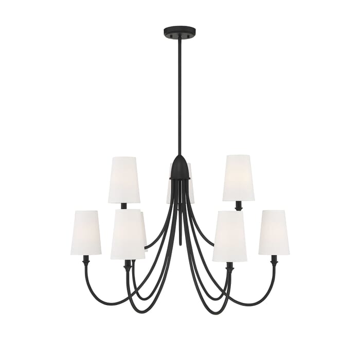 Savoy House Cameron 9-Light Chandelier in Matte Black Savoy House Cameron 9-Light Chandelier in Matte Black