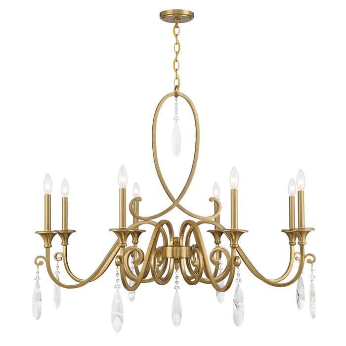 Fairchild 8-Light Chandelier in Warm Brass Fairchild 8-Light Chandelier in Warm Brass