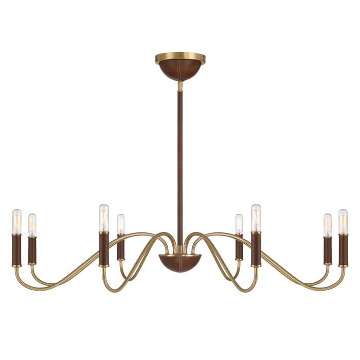 Abeline 8-Light Chandelier in Warm Brass Abeline 8-Light Chandelier in Warm Brass
