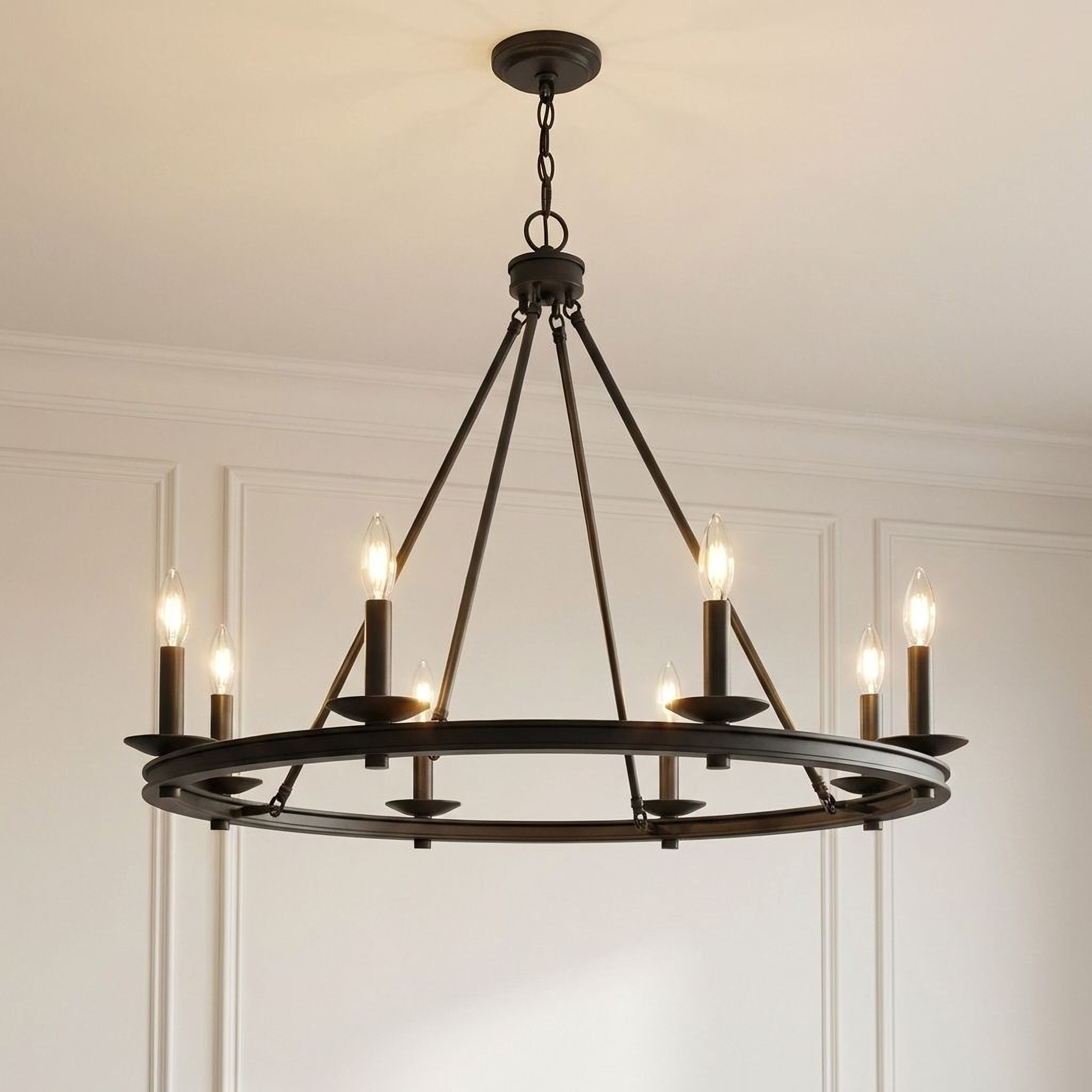 Middleton 8-Light Chandelier in Matte Black