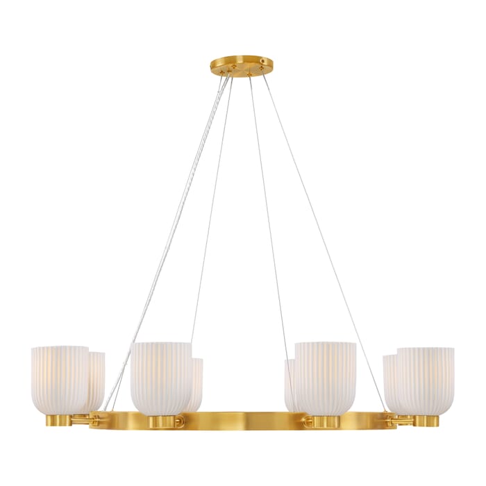 Isla Blanca 8-Light Chandelier in Warm Brass by Breegan Jane Isla Blanca 8-Light Chandelier in Warm Brass by Breegan Jane