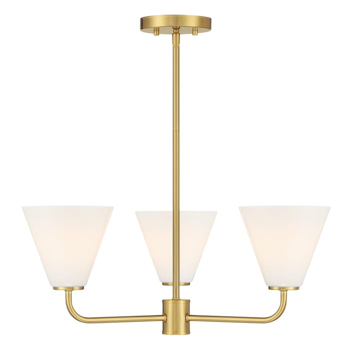 Blair 3-Light Chandelier in Warm Brass Blair 3-Light Chandelier in Warm Brass
