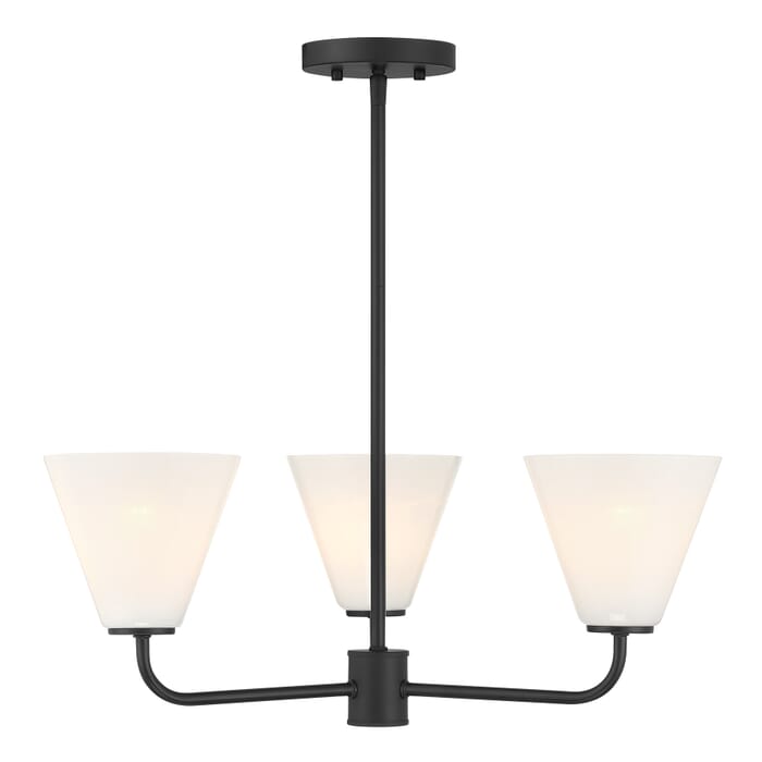 Blair 3-Light Chandelier in Matte Black Blair 3-Light Chandelier in Matte Black