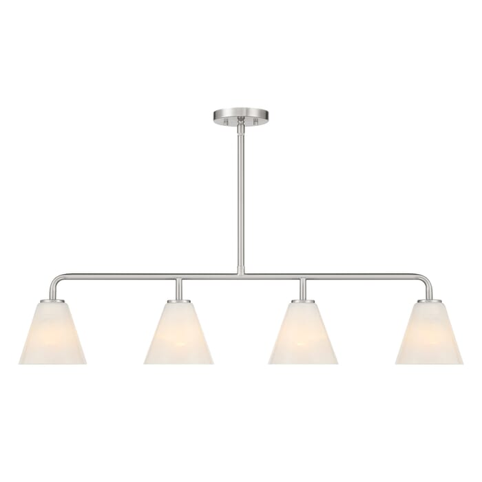 Blair 4-Light Linear Chandelier in Satin Nickel Blair 4-Light Linear Chandelier in Satin Nickel
