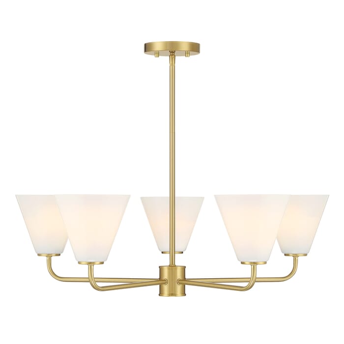 Blair 5-Light Chandelier in Warm Brass Blair 5-Light Chandelier in Warm Brass