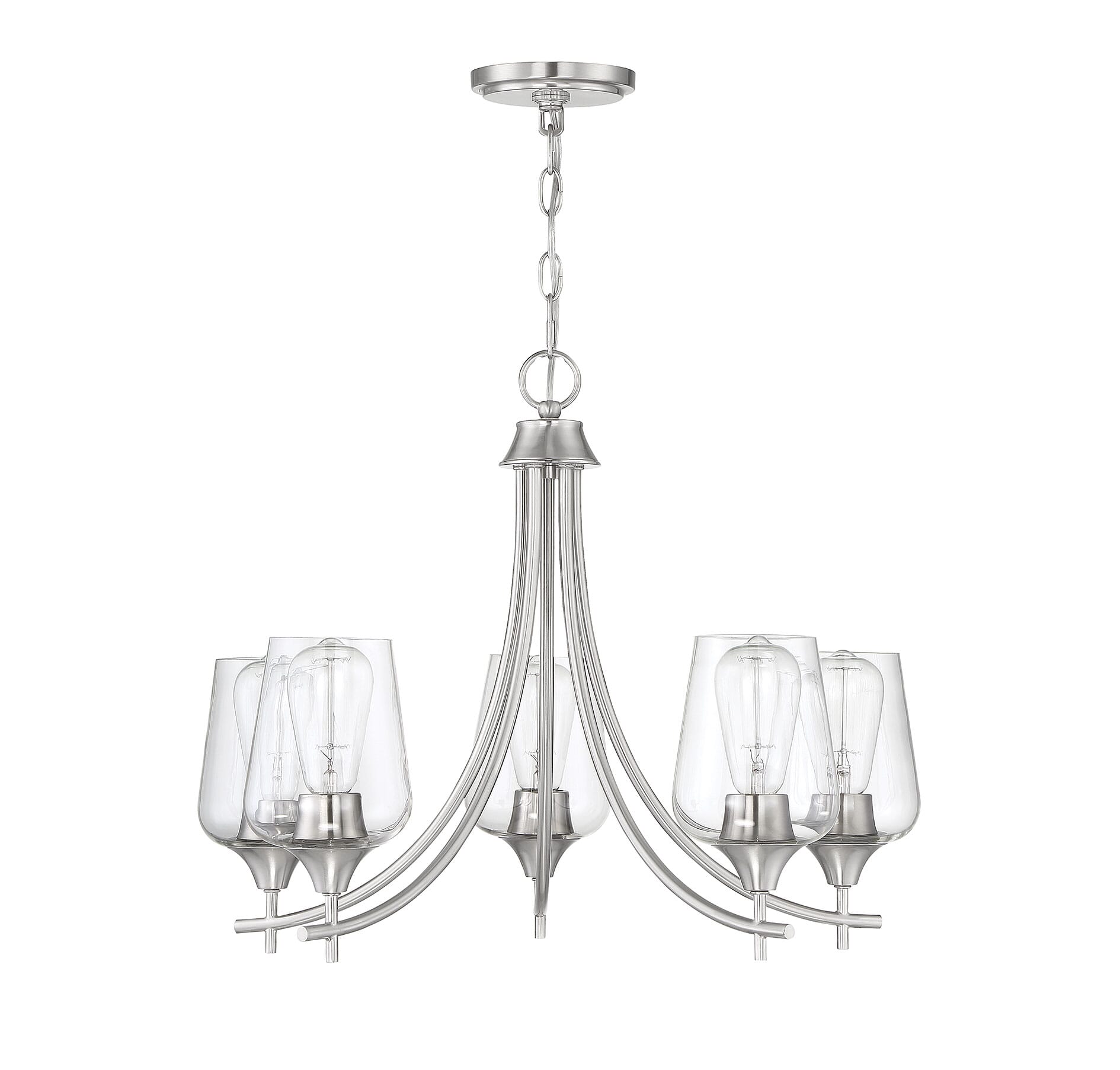Savoy House Octave 5-Light Chandelier in Satin Nickel