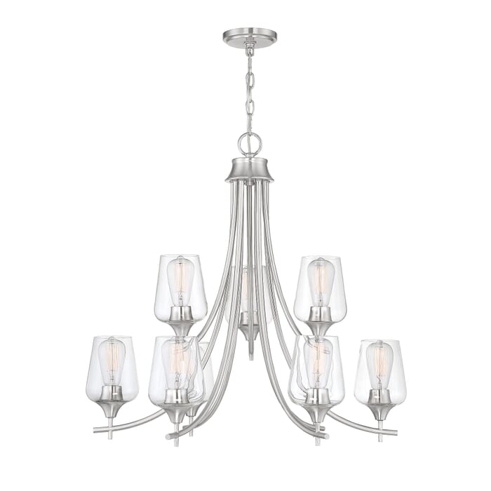 Savoy House Octave 9-Light Chandelier in Satin Nickel Savoy House Octave 9-Light Chandelier in Satin Nickel