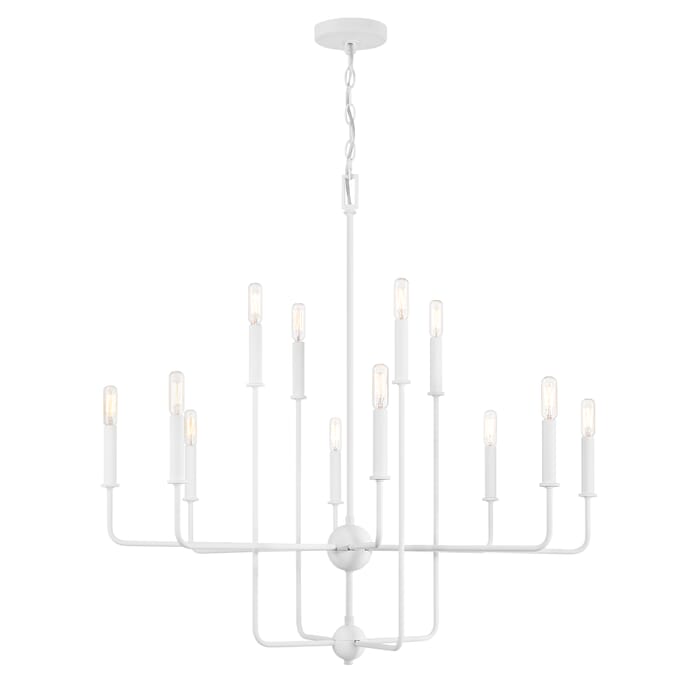 Avondale 12-Light Chandelier in Bisque White Avondale 12-Light Chandelier in Bisque White
