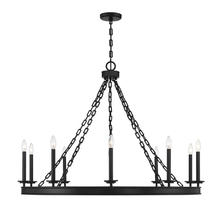 Savoy House Seville 10-Light Chandelier in Matte Black Savoy House Seville 10-Light Chandelier in Matte Black