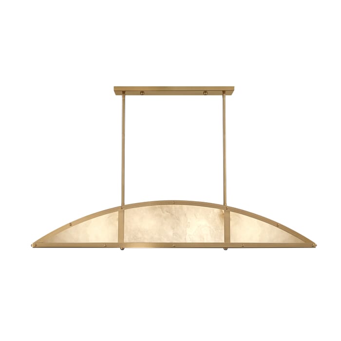 Legacy 4-Light Linear Chandelier in Warm Brass by Breegan Jane Legacy 4-Light Linear Chandelier in Warm Brass by Breegan Jane