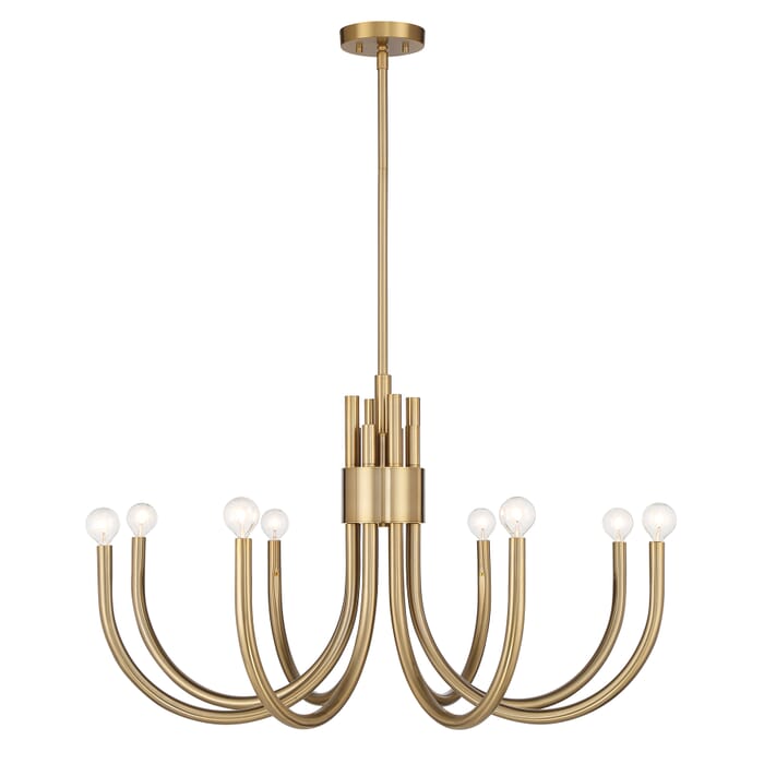 Sorrento 8-Light Chandelier in Noble Brass Sorrento 8-Light Chandelier in Noble Brass