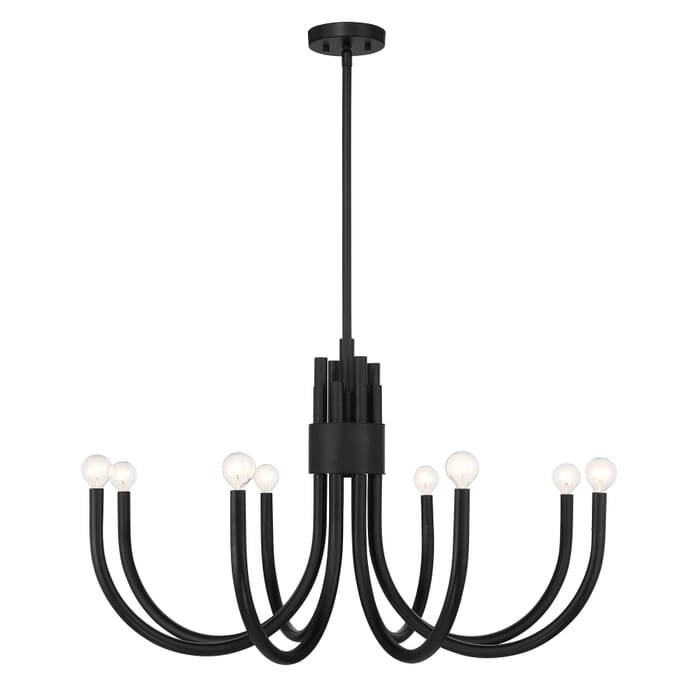 Sorrento 8-Light Chandelier in Matte Black Sorrento 8-Light Chandelier in Matte Black