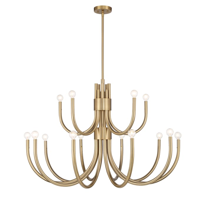 Sorrento 15-Light Chandelier in Noble Brass Sorrento 15-Light Chandelier in Noble Brass
