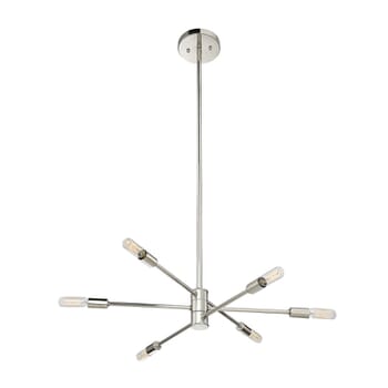 Savoy House Lyrique 6-Light Chandelier in Polished Nickel