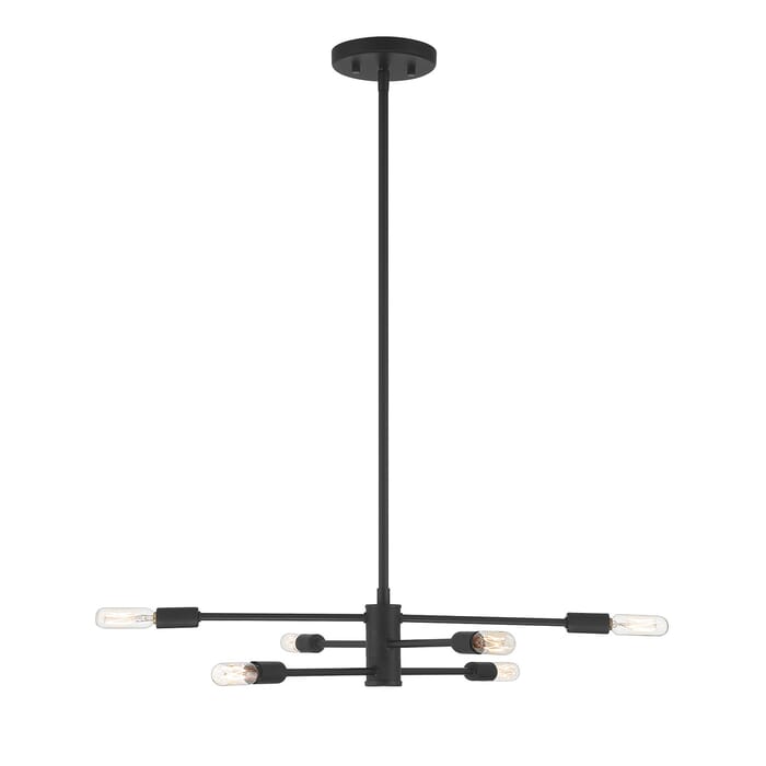 Savoy House Lyrique 6-Light Chandelier in Matte Black Savoy House Lyrique 6-Light Chandelier in Matte Black