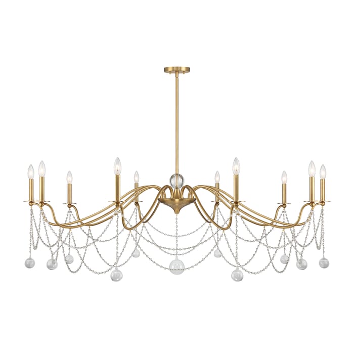 Mariposa 10-Light Chandelier in Warm Brass Mariposa 10-Light Chandelier in Warm Brass