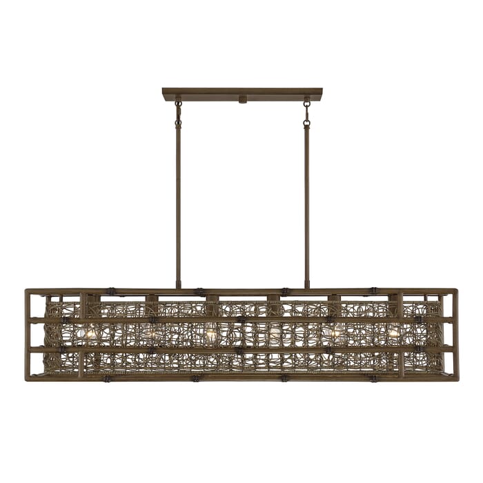 Savoy House Treviso 6-Light Linear Chandelier in Grapevine Savoy House Treviso 6-Light Linear Chandelier in Grapevine
